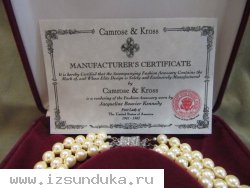 Ожерелье из перламутрового жемчуга с тройной нитью Джеки Кеннеди