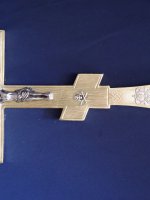 Старинный напрестольный позолоченный Крест. Серебро. Москва, 1883 г.