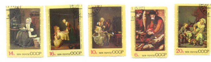 Набор марок живопись