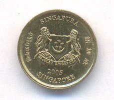 5 центов. Сингапур