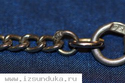 Цепь &laquo;Шатлен&raquo; из серебра &laquo;84&raquo; пробы, украшенная полихромными перегородчатыми эмалями в стиле &laquo;Модерн&raquo;.  Российская Империя. XIX век.